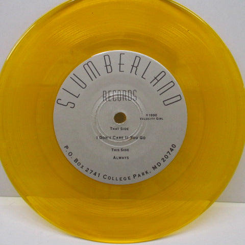 VELOCITY GIRL - I Don't Care If You Go (US Ltd.Yellow Vinyl 7")