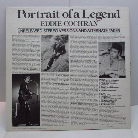 EDDIE COCHRAN (エディ・コクラン)  - Portrait Of A Legend (UK Orig.Blue Lbl.LP/Textured CVR)