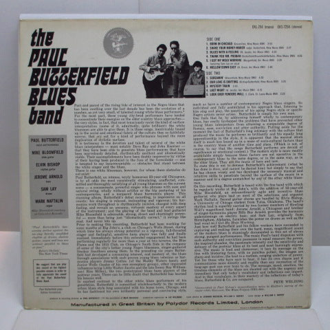 PAUL BUTTERFIELD BLUES BAND (ポール・バターフィールド・ブルース・バンド)  - The Paul Butterfield Blues Band (1st) (UK '65 2nd Press Red Lbl.Stereo LP/CS)