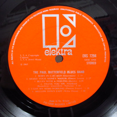 PAUL BUTTERFIELD BLUES BAND (ポール・バターフィールド・ブルース・バンド)  - The Paul Butterfield Blues Band (1st) (UK '65 2nd Press Red Lbl.Stereo LP/CS)