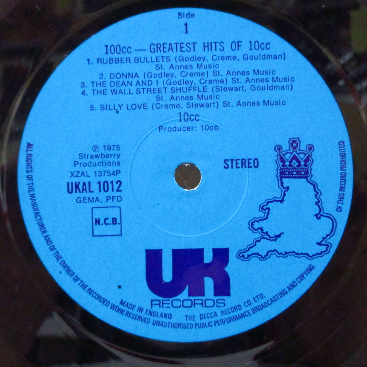 10 CC (テン・シーシー) - Greatest Hits Of 10cc (UK オリジナル・ブルーロゴ・ブルーラベ LP/マットジャ