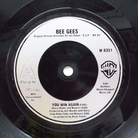 BEE GEES (ビージーズ) - You Win Again (UK Orig.)