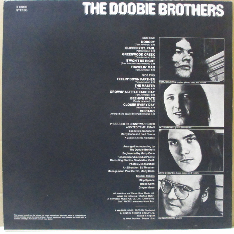 DOOBIE BROTHERS (ドゥービー・ブラザーズ)  - S.T. (UK 70's 再発バーバンクラベ LP)