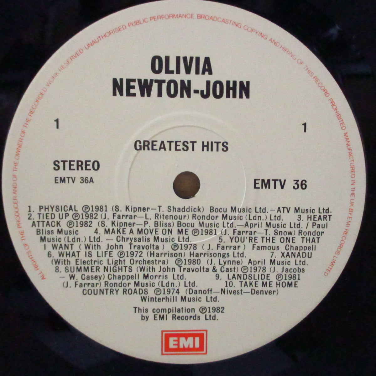 OLIVIA NEWTON JOHN (オリビア・ニュートン＝ジョン) - Greatest Hits (UK オリジナル LP)
