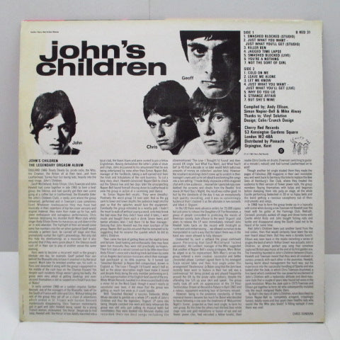 JOHN'S CHILDREN - Legendary Orgasm Album (UK Orig.LP/CS)