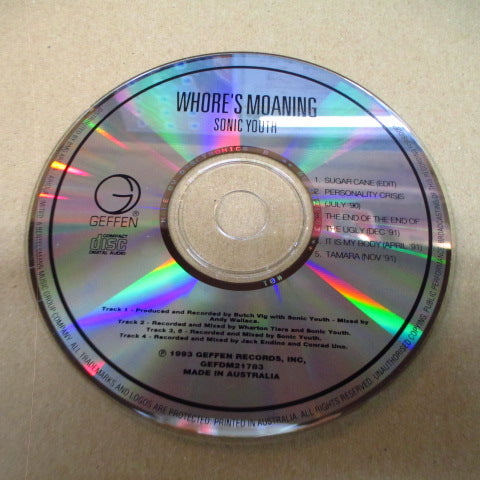SONIC YOUTH (ソニック・ユース) - Whore's Moaning - OZ '93 Tour Edition (OZ オリジナル CD)