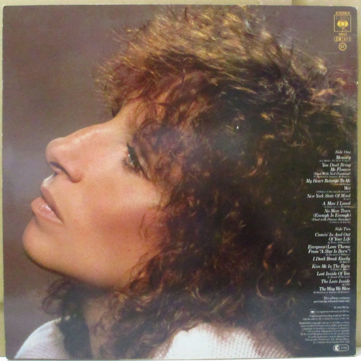 BARBRA STREISAND (バーブラ・ストライサンド)  - Love Songs (UK オリジナル LP+インナー/光沢ジャケ)