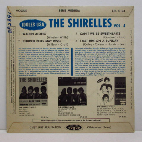 SHIRELLES - Walkin Alone +3 / Vol.4 (France Orig.EP/CFS)