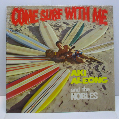 AKI ALEONG AND THE NOBLES - Come Surf With Me (US Orig.Mono-Stereo LP/Bracket Logo)