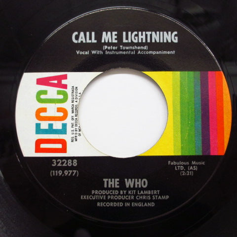 WHO - Call Me Lightning (US Orig.)