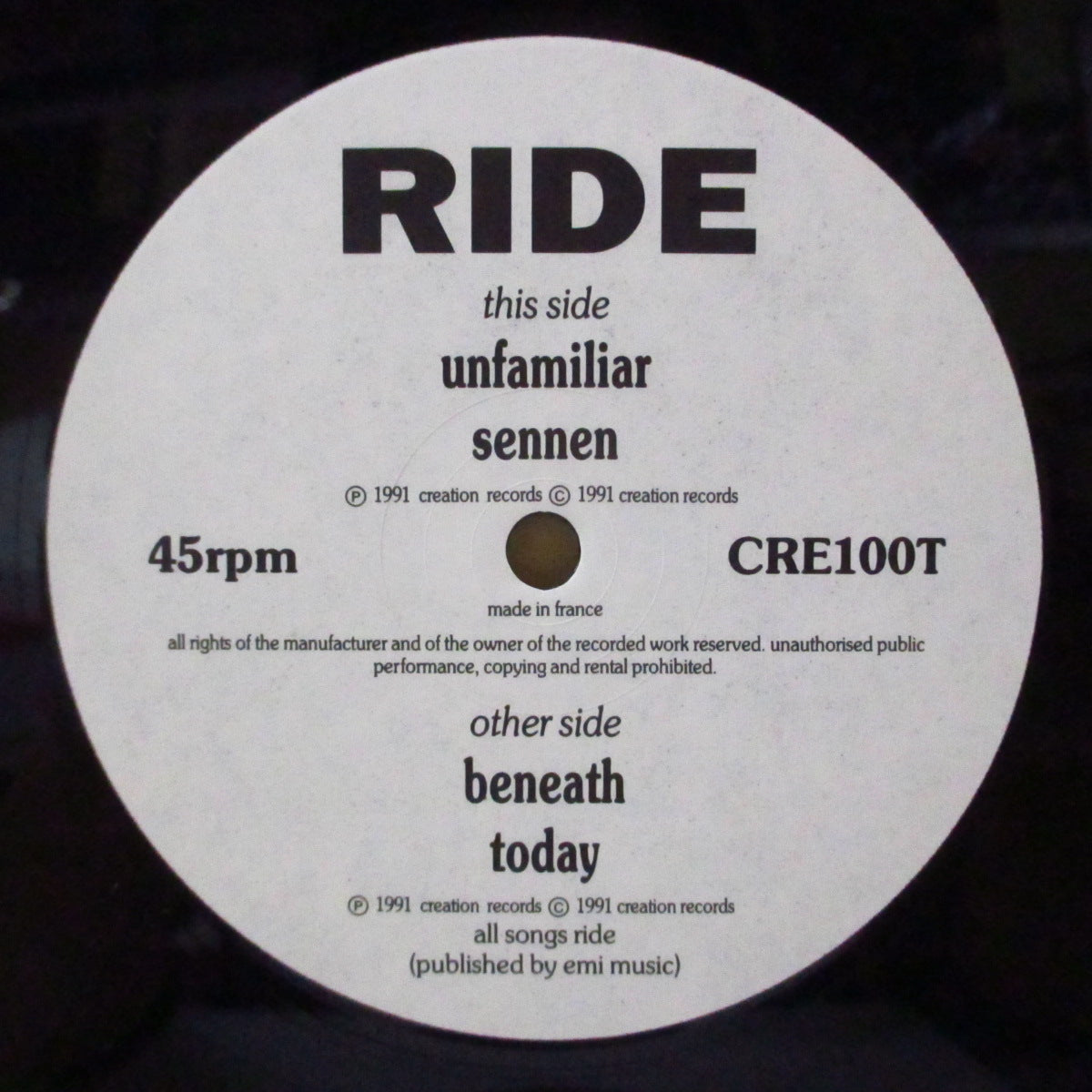 RIDE (ライド)  - Today Forever (UK オリジナル 12"+プレーンインナー/マットざら紙ジャケ)