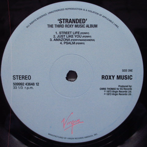 ROXY MUSIC (ロキシー・ミュージック) - Stranded (US 再発 LP+Inner,Poster/GS)
