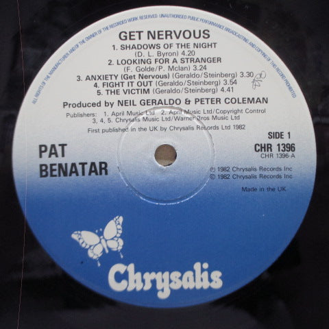 PAT BENATAR (パット・ベネター) - Get Nervous (UK オリジナル LP+Inner)