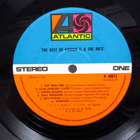BOOKER T. & THE MG’S (ブッカーT＆ザ・MG'S)  - The Best Of (UK 70's RE 青＆橙 Lbl.Stereo/CS)