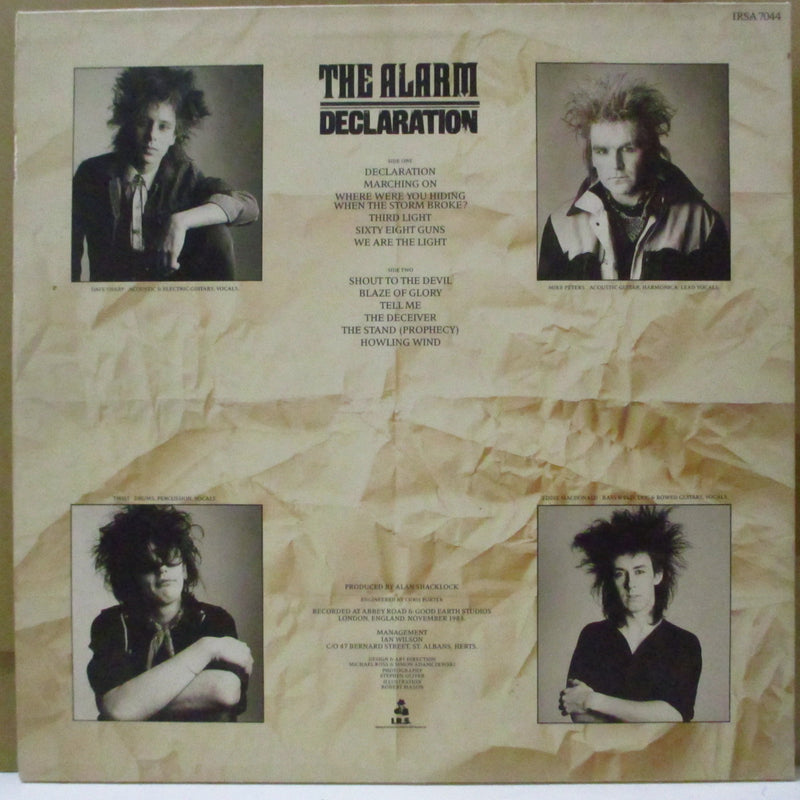 ALARM, THE (ジ・アラーム)  - Declaration (UK オリジナル・カラーピクチャーラベ LP+インナー)