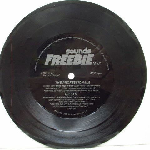PROFESSIONALS, THE / GILLAN (ザ ・プロフェッショナルズ / ギラン) - Sounds Freebie No. 2 (UK Orig.FLEXI)