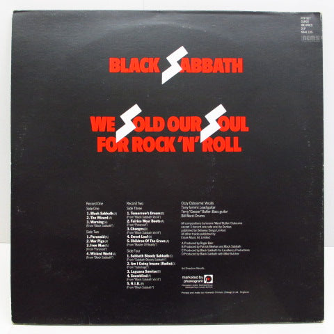 BLACK SABBATH (ブラック・サバス)  - We Sold Our Soul For Rock 'N' Roll (UK Orig.2xLP+Booklet/GS)