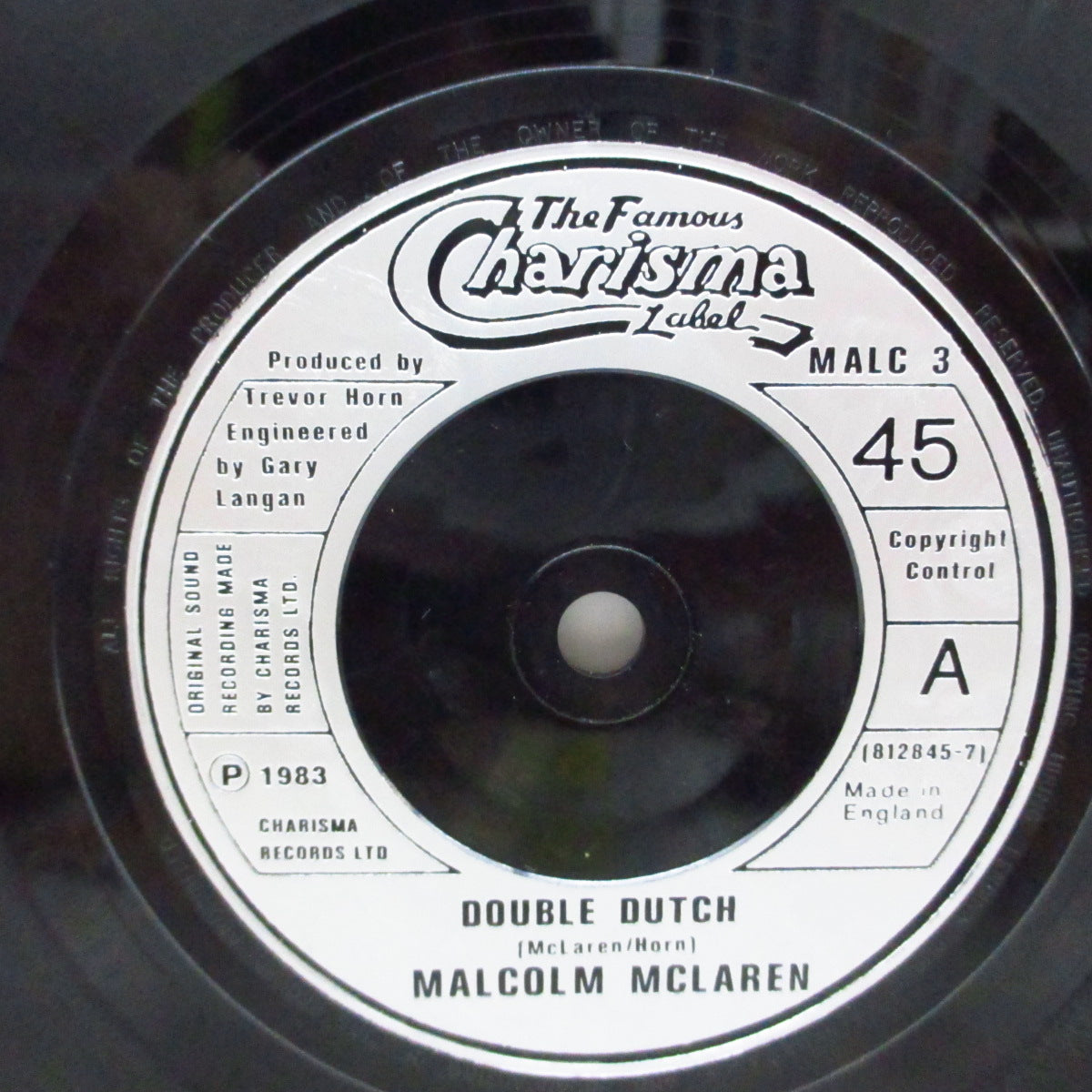 MALCOLM MCLAREN (マルコム・マクラーレン) - Double Dutch (UK オリジナル 7+ソフト紙ジャケ)