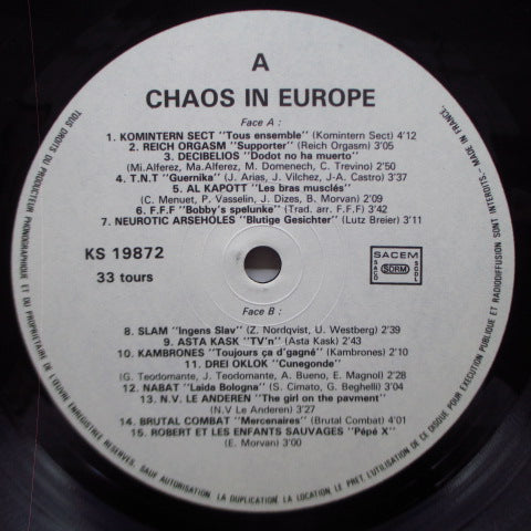 V.A. - Chaos In Europe (France Orig.LP)