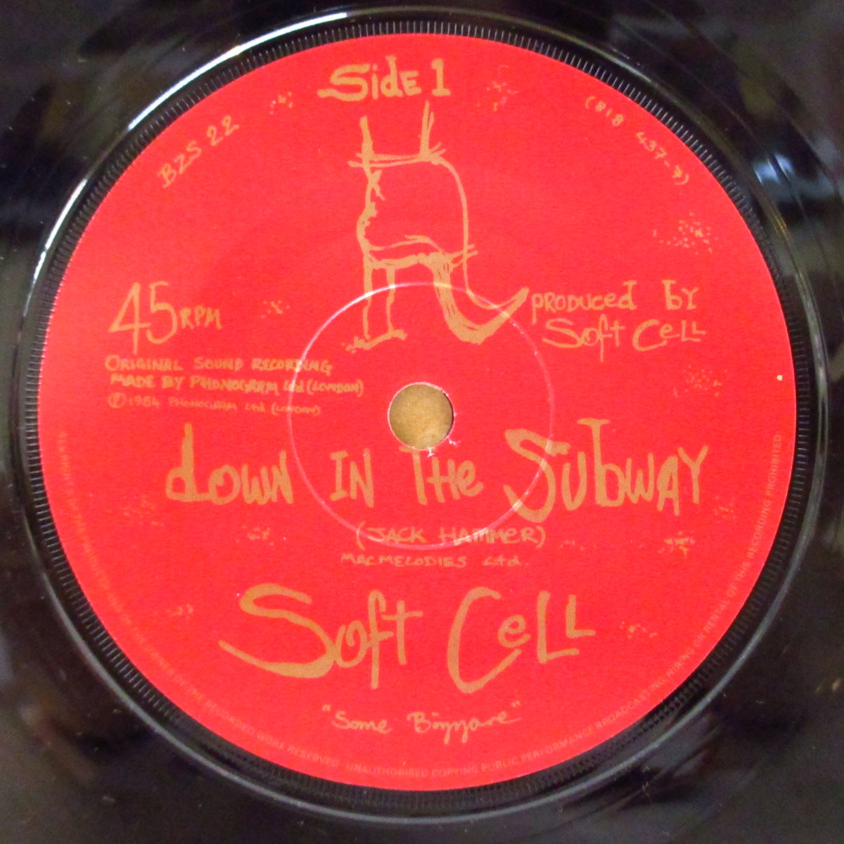 SOFT CELL (ソフト・セル)  - Down In The Subway (UK Orig.7")