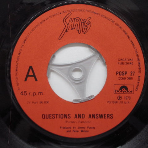SHAM 69 (シャム 69)  - Questions And Answers (France Orig.7")