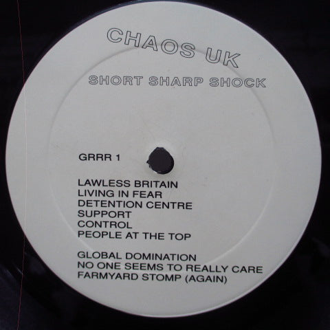 CHAOS U.K. (カオス U.K.) - Short Sharp Shock (US Reissue LP/白黒CVR)