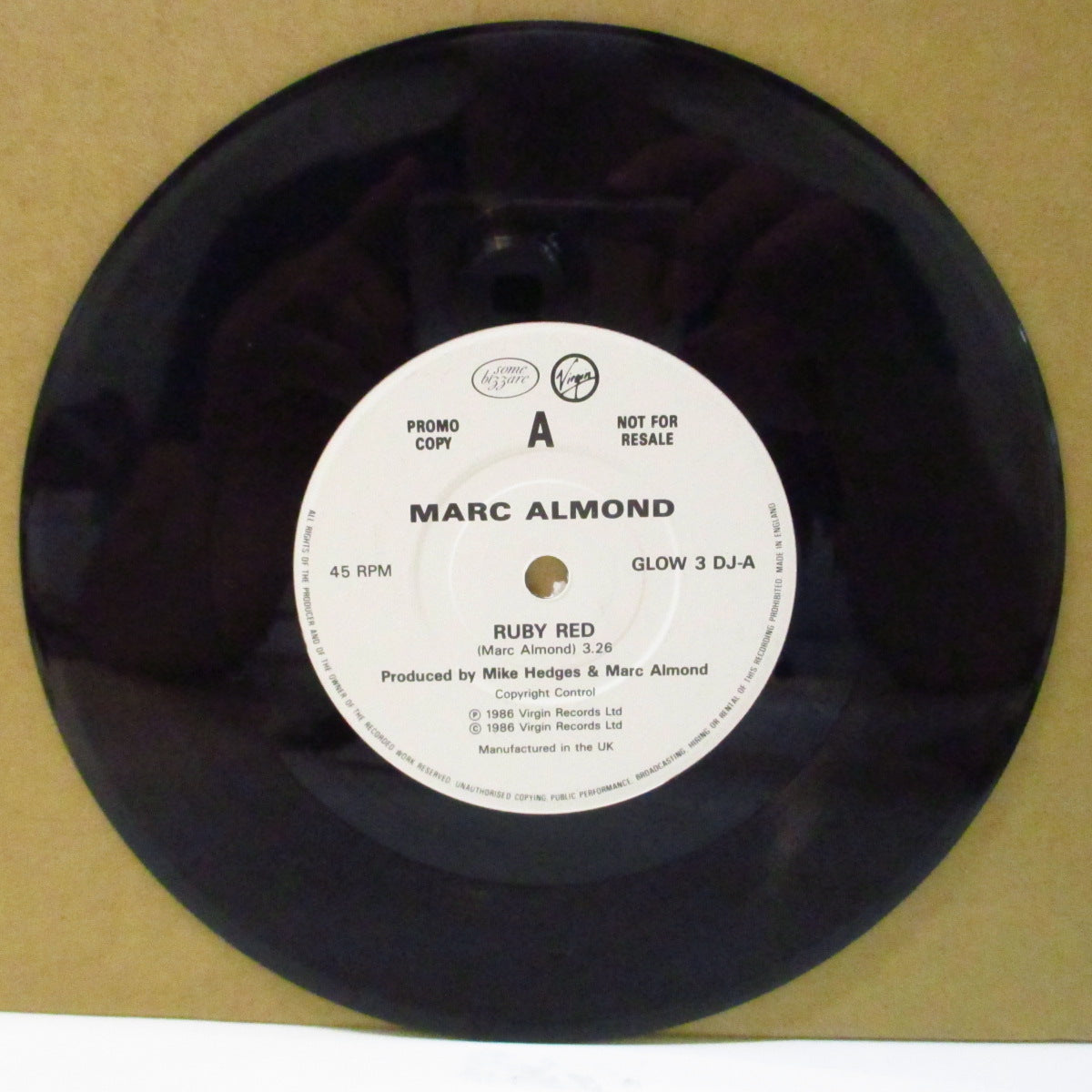 MARC ALMOND WITH THE WILLING SINNERS (マーク・アーモンド)  - Ruby Red (UK Promo.7")