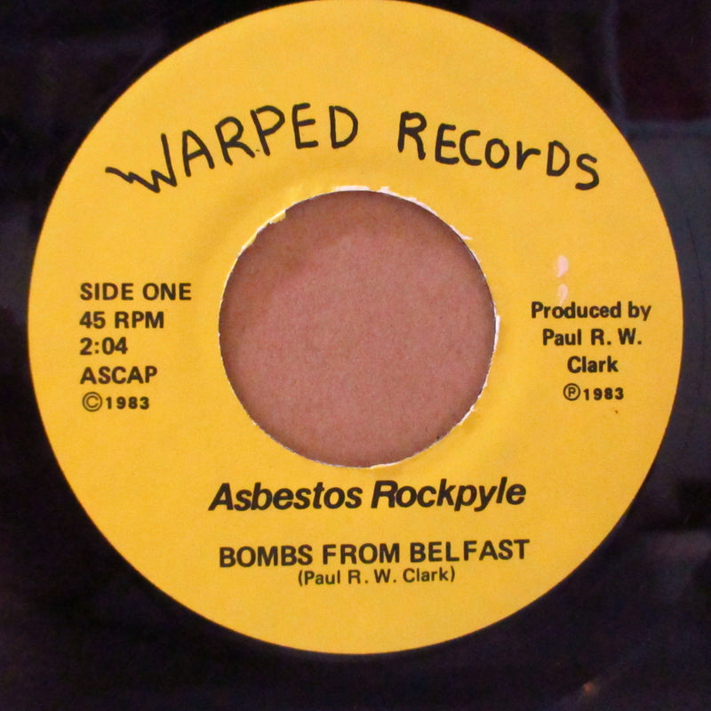 ASBESTOS ROCKPYLE - Bombs From Belfast (US Orig.Misprint Lbl 7")