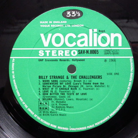 BILLY STRANGE & THE CHALLENGERS - Billy Strange & The Challengers (UK:Orig.STEREO)