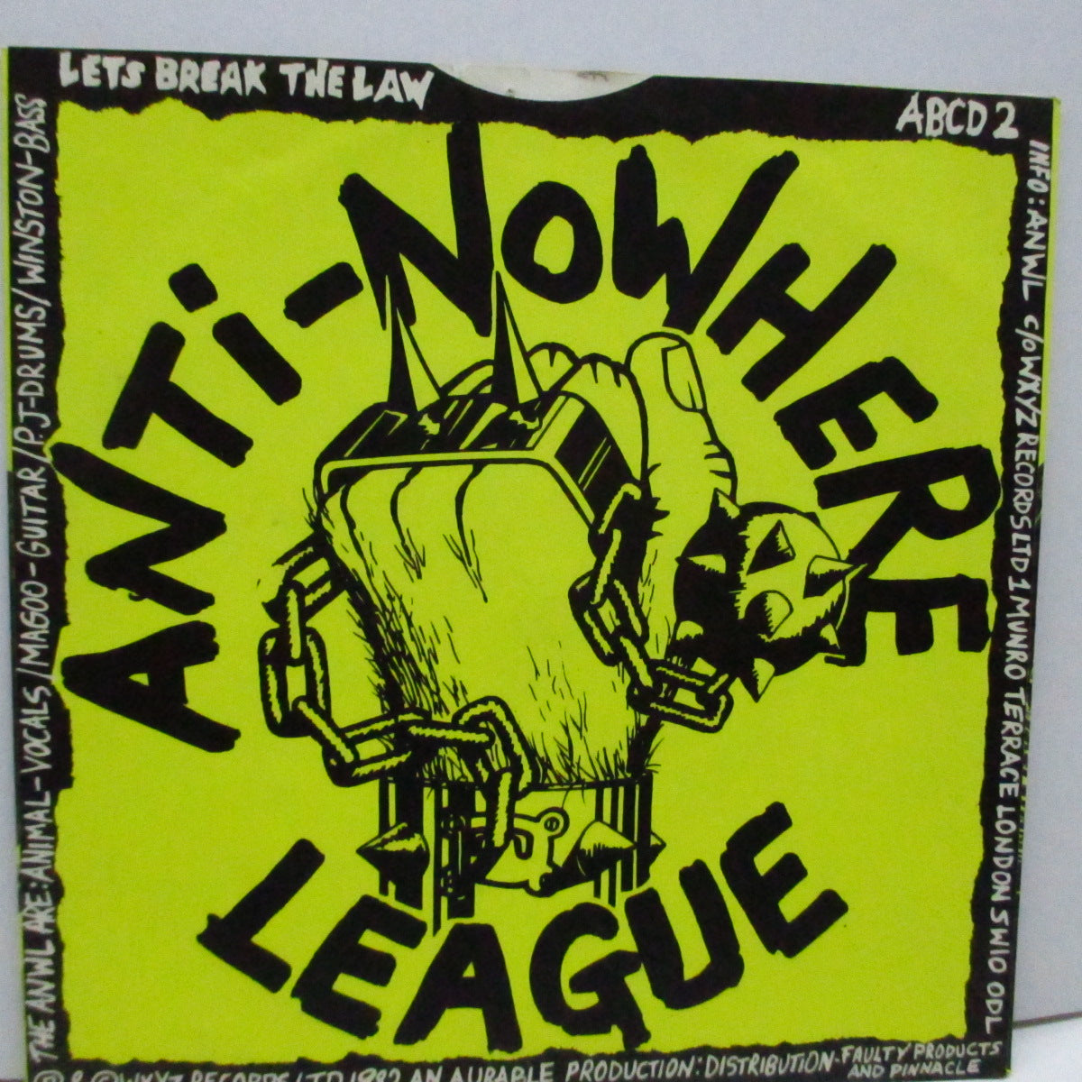ANTI-NOWHERE LEAGUE (アンチ‐ノーウェア・リーグ) - I Hate...People (UK Orig.7/Black  Logo)