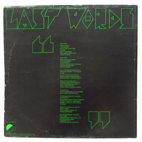 LAST WORDS, THE (ラスト・ワーズ) - S.T. (UK Orig.LP/CS)