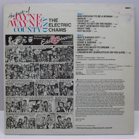 WAYNE /JAYNE COUNTY & The Electric Chairs (ウェイン / ジェイン・カウンティ & ジ・エレクトリック・チェアーズ)- The Best Of... (UK Orig.Ltd.Pink VInyl LP)