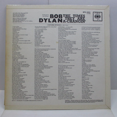BOB DYLAN (ボブ・ディラン)  - The Times They Are A-Changin' (UK Orig.Mono LP/CFS)