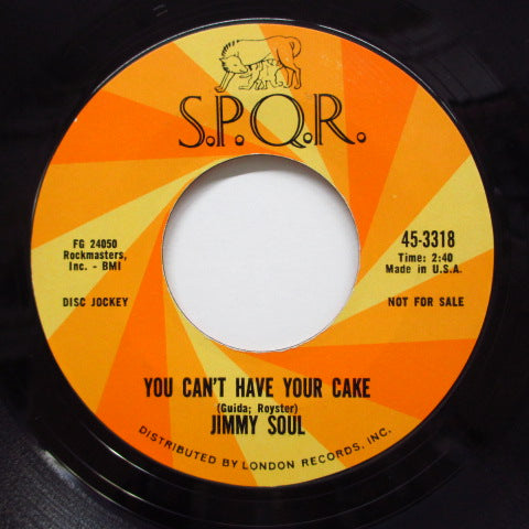JIMMY SOUL - You Can't Have Your Cake (Promo)