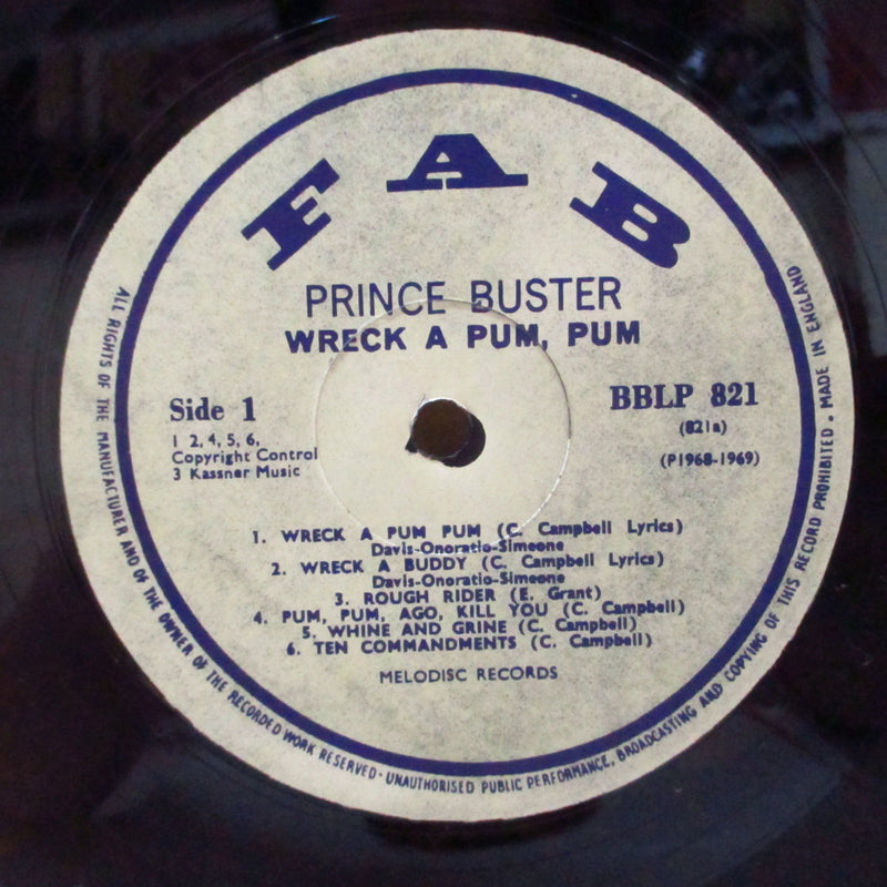 PRINCE BUSTER AND THE ALL STARS (プリンス・バスター・アンド・ザ・オール・スターズ)  - Wreck A Pum Pum (UK オリジナル・ライトグリーンラベ LP/表面コーティングジャケ)
