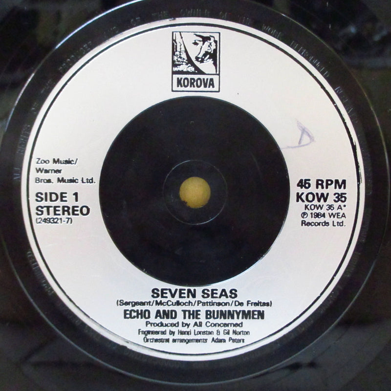 ECHO & THE BUNNYMEN (エコー＆ザ・バニーメン)  - Seven Seas (UK オリジナル・プラスチックラベ 7"+PS)