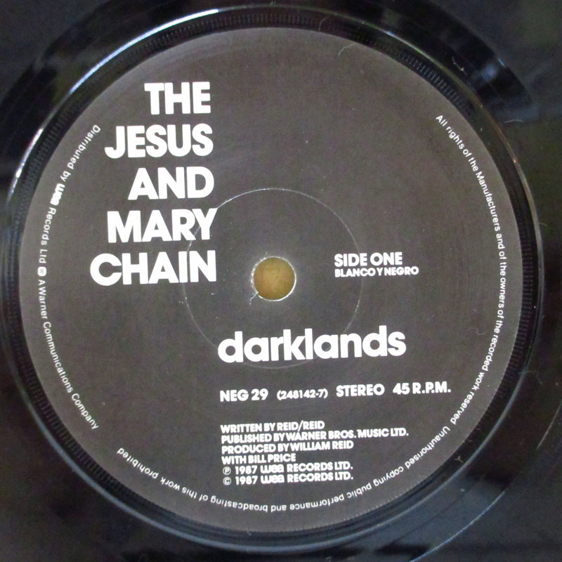 JESUS AND MARY CHAIN, THE (ジーザス＆メリー・チェイン)  - Darklands +2 (UK オリジナル 7"+シングル・ジャケ/NEG 29)