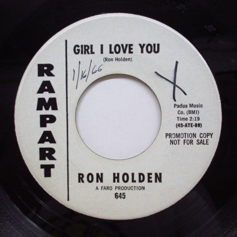RON HOLDEN - Girl I Love You (Promo)