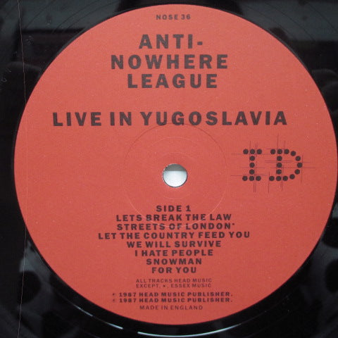 ANTI-NOWHERE LEAGUE (アンチ‐ノーウェア・リーグ) - We Are The League / Live In Yugoslavia (UK Re 2xLP)
