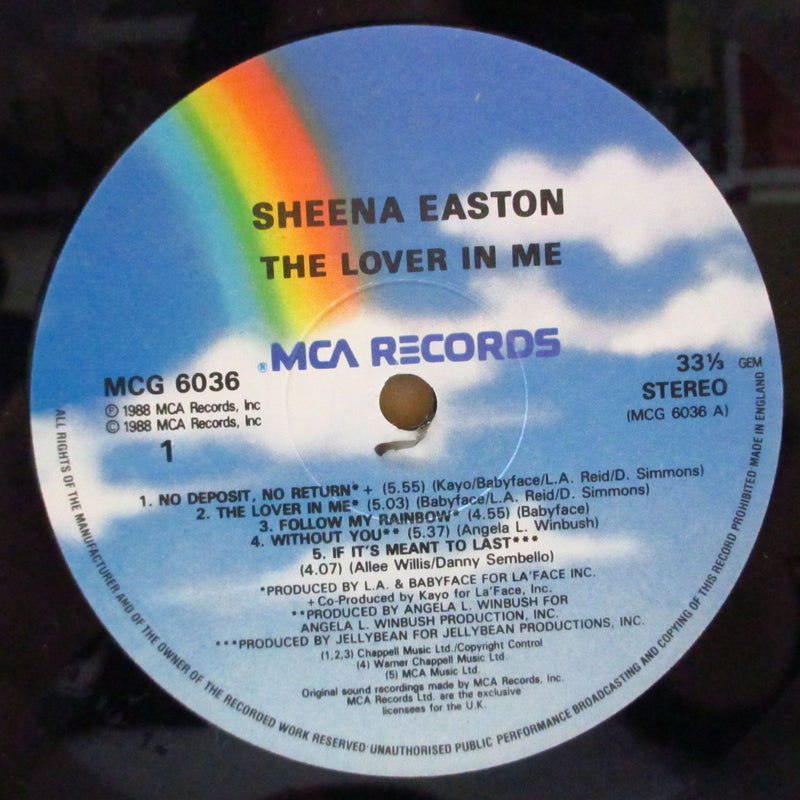 SHEENA EASTON (シーナ・イーストン)  - The Lover In Me (UK オリジナル LP+インナー)