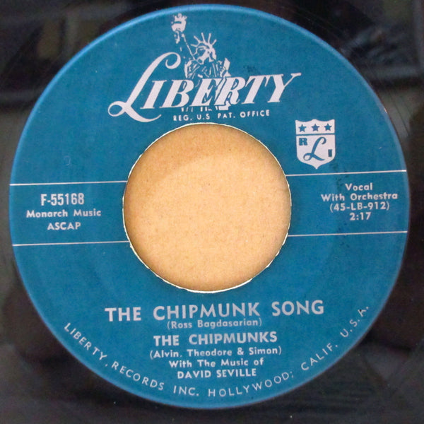 CHIPMUNKS (チップマンクス)  - The Chipmunk Song (US Orig.Green Label 7"+CS)