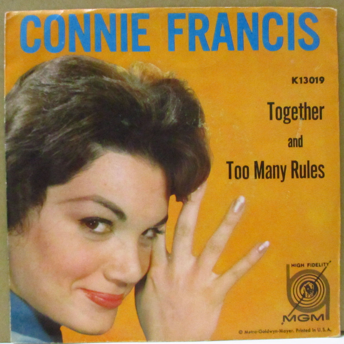 CONNIE FRANCIS (コニー・フランシス)  - Too Many Rules (US Orig.7"+PS)