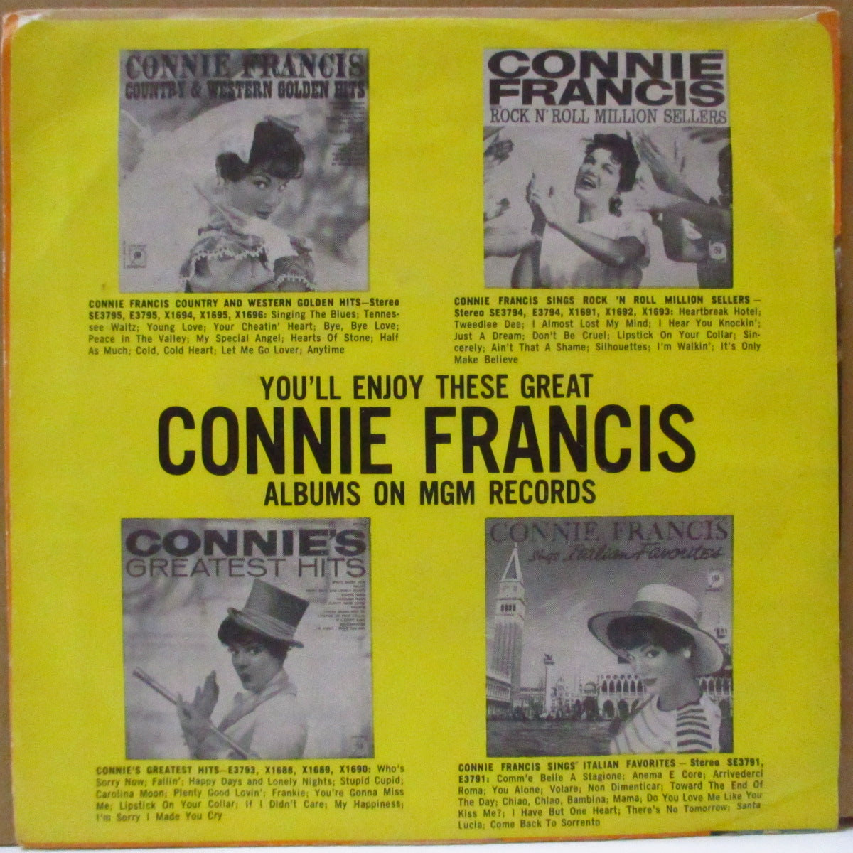 CONNIE FRANCIS (コニー・フランシス)  - Too Many Rules (US Orig.7"+PS)