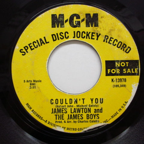 JAMES LAWTON & THE JAMES BOYS - Music / Couldn't You (Promo)