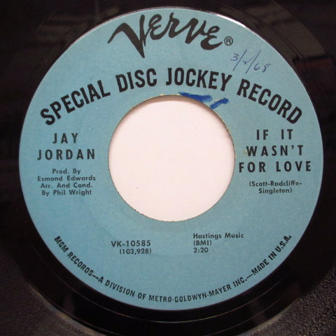 JAY JORDAN - If It Wasn't For Love (Promo)
