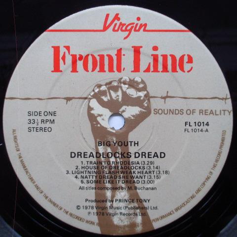 BIG YOUTH (ビッグ・ユース)  - Dreadlocks Dread (UK '78 Reissue LP)