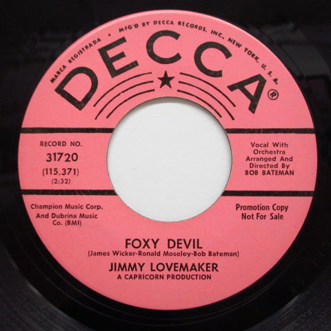 JIMMY LOVEMAKER - Foxy Devil / Soul (Promo)