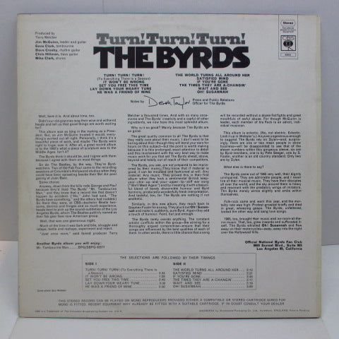 BYRDS - Turn ! Turn ! Turn ! (UK Orig.Stereo LP/CS)