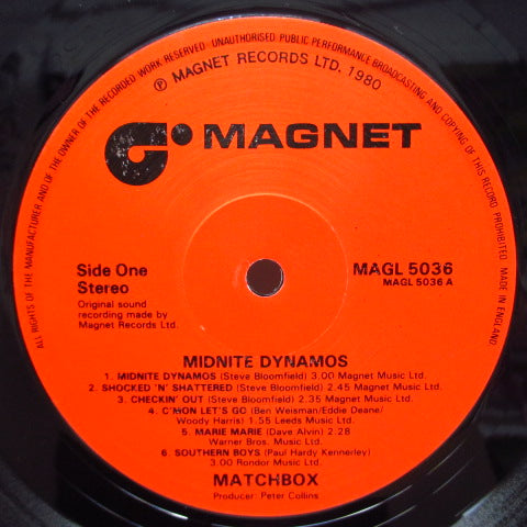 MATCHBOX - Midnite Dynamos (UK Orig.LP+Patch/Stickered CVR)