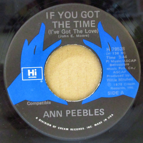 ANN PEEBLES (アン・ピーブルス)  - If You Got The Time (I've Got The Love) (US Orig.7"+CS)